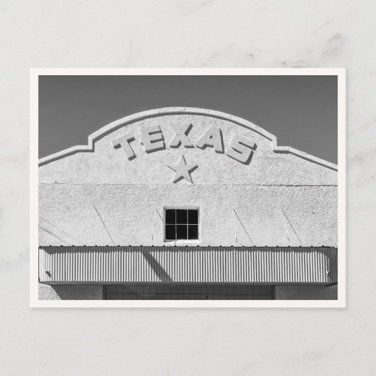 Retro Texas Marfa Bord Zwart & Wit Briefkaart (Voorkant)