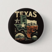 Retro Texas Ronde Button 5,7 Cm (Voorkant)