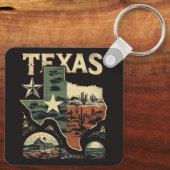 Retro Texas Sleutelhanger (Achterkant)