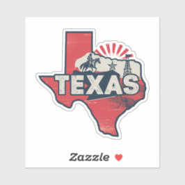 Retro Texas Staat Auto Sticker