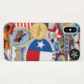 Retro  Texas Sticker Pattern Case-Mate iPhone Case (Achterkant (horizontaal))