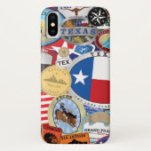 Retro  Texas Sticker Pattern Case-Mate iPhone Case (Achterkant)