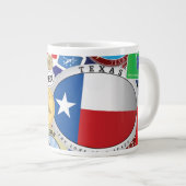 Retro Texas Sticker Pattern Grote Koffiekop (Voorkant rechts)