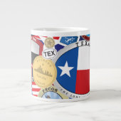 Retro Texas Sticker Pattern Grote Koffiekop (Voorkant)