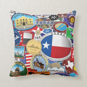Retro  Texas Sticker Pattern Kussen