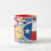 Retro  Texas Sticker Pattern Mok (Midden)
