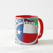 Retro  Texas Sticker Pattern Mok (Voorkant rechts)