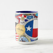 Retro  Texas Sticker Pattern Mok (Midden)