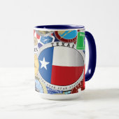 Retro  Texas Sticker Pattern Mok (Voorkant rechts)