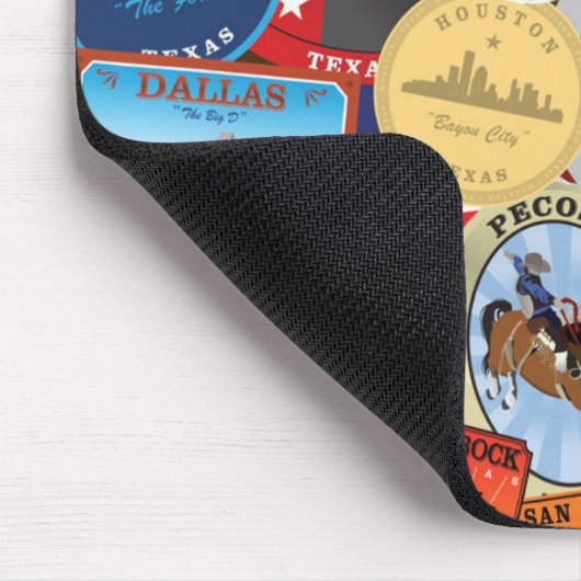 Retro Texas Sticker Pattern Muismat (Hoek)