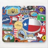 Retro  Texas Sticker Pattern Muismat (Voorkant)