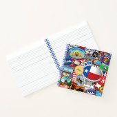 Retro  Texas Sticker Pattern Notitieboek (Binnen)