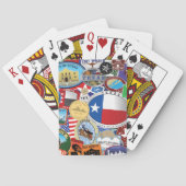 Retro  Texas Sticker Pattern Pokerkaarten (Achterkant)