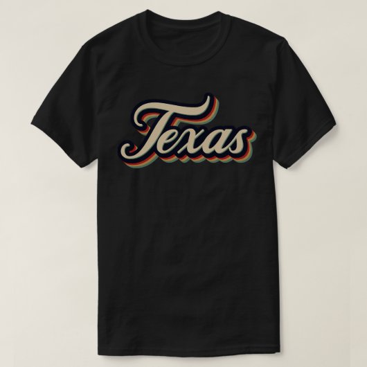 Retro  Texas Typografie T-shirt (Design voorkant)