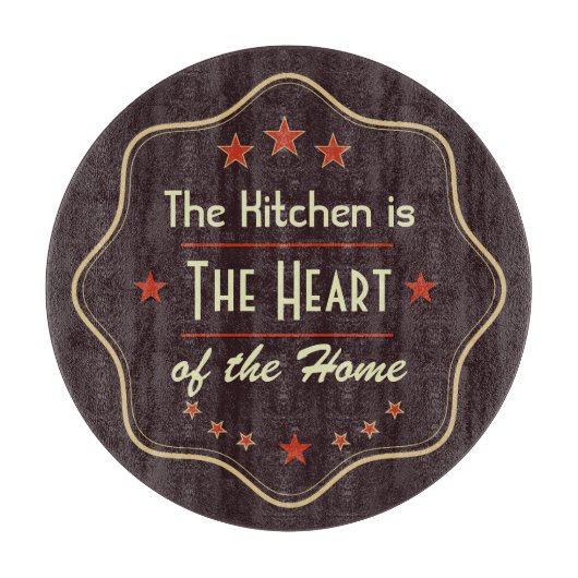 Retro Text Kitchen Quote Snijplank (Voorkant)