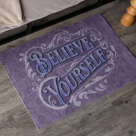 Retro Text Vloeiend Motivatie Citaat Violet Deurmat