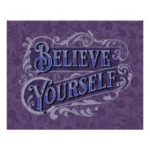 Retro Text Vloeiend Motivatie Citaat Violet Perfect Poster (Voorkant)