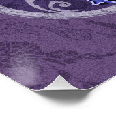 Retro Text Vloeiend Motivatie Citaat Violet Perfect Poster (Hoek)