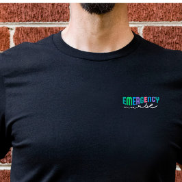 Retro Text Wavy Emergency Male Nurse T-Shirt