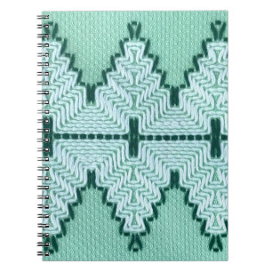 Retro textielgaren couching, grafische puls. notitieboek