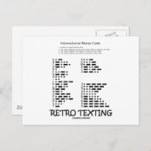 Retro Texting (International Morse Code) Briefkaart (Voorkant / Achterkant)
