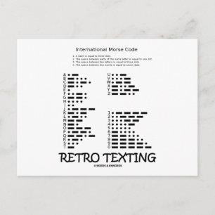 Retro Texting (International Morse Code) Briefkaart