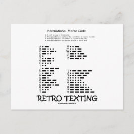 Retro Texting (International Morse Code) Briefkaart