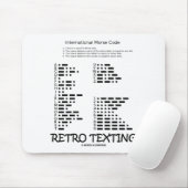 Retro Texting (International Morse Code) Muismat (Met muis)