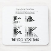 Retro Texting (International Morse Code) Muismat (Voorkant)