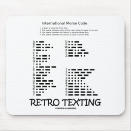 Retro Texting (International Morse Code) Muismat