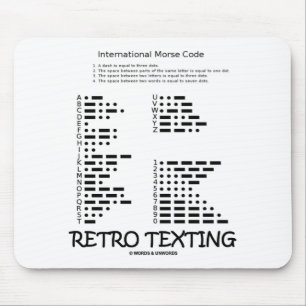 Retro Texting (International Morse Code) Muismat