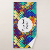 Retro textuur abstract ontwerp badhanddoek (Badhanddoek)