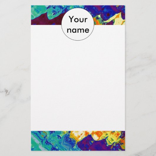 Retro textuur abstract ontwerp briefpapier (Voorkant)