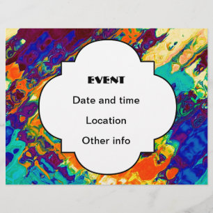 Retro textuur abstract ontwerp flyer