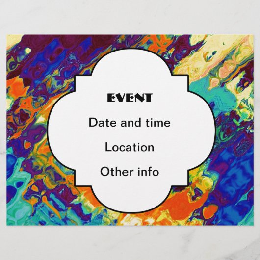 Retro textuur abstract ontwerp flyer (Voorkant)