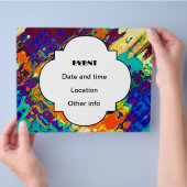 Retro textuur abstract ontwerp flyer (Hand)