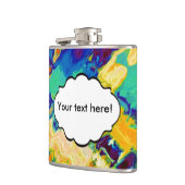 Retro textuur abstract ontwerp heupfles (Links)