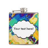 Retro textuur abstract ontwerp heupfles (Voorkant)