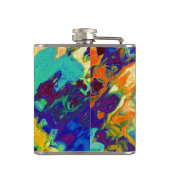 Retro textuur abstract ontwerp heupfles (Achterkant)