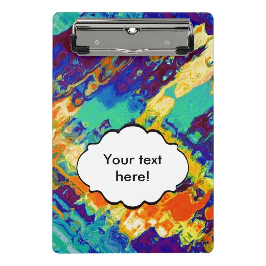 Retro textuur abstract ontwerp mini klembord (Voorkant)
