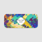 Retro textuur abstract ontwerp naamplaatje (Voorkant)