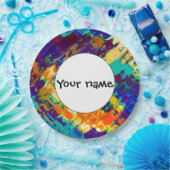 Retro textuur abstract ontwerp papieren bordje (Feest)