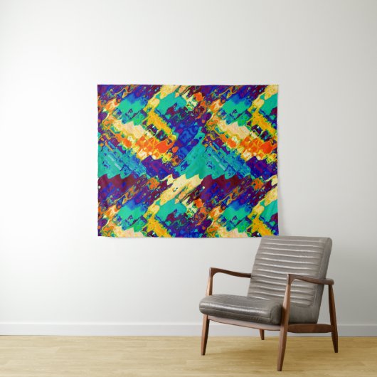 Retro textuur abstract ontwerp wandkleed (In Situ (horizontaal))