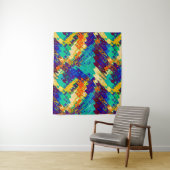 Retro textuur abstract ontwerp wandkleed (In situ)