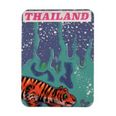 Retro Thailand tijger reisposter Magneet (Verticaal)