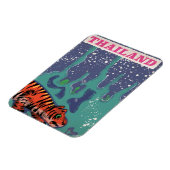 Retro Thailand tijger reisposter Magneet (Linkerzijde)