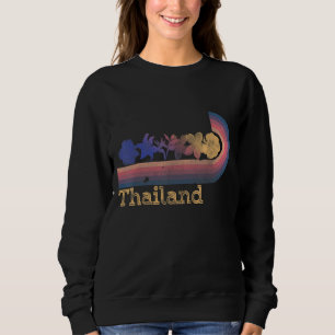 Retro Thailand Tropical Flowers 80's Style Surfing Trui