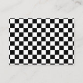 Retro Thank You Graduation Black Checkerboard Informatiekaartje (Achterkant)