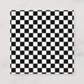Retro Thank You Graduation Black Checkerboard Informatiekaartje (Achterkant)