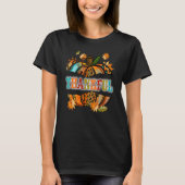 Retro Thankful Grateful Blessed Pumpkin Fall T-shirt (Voorkant)
